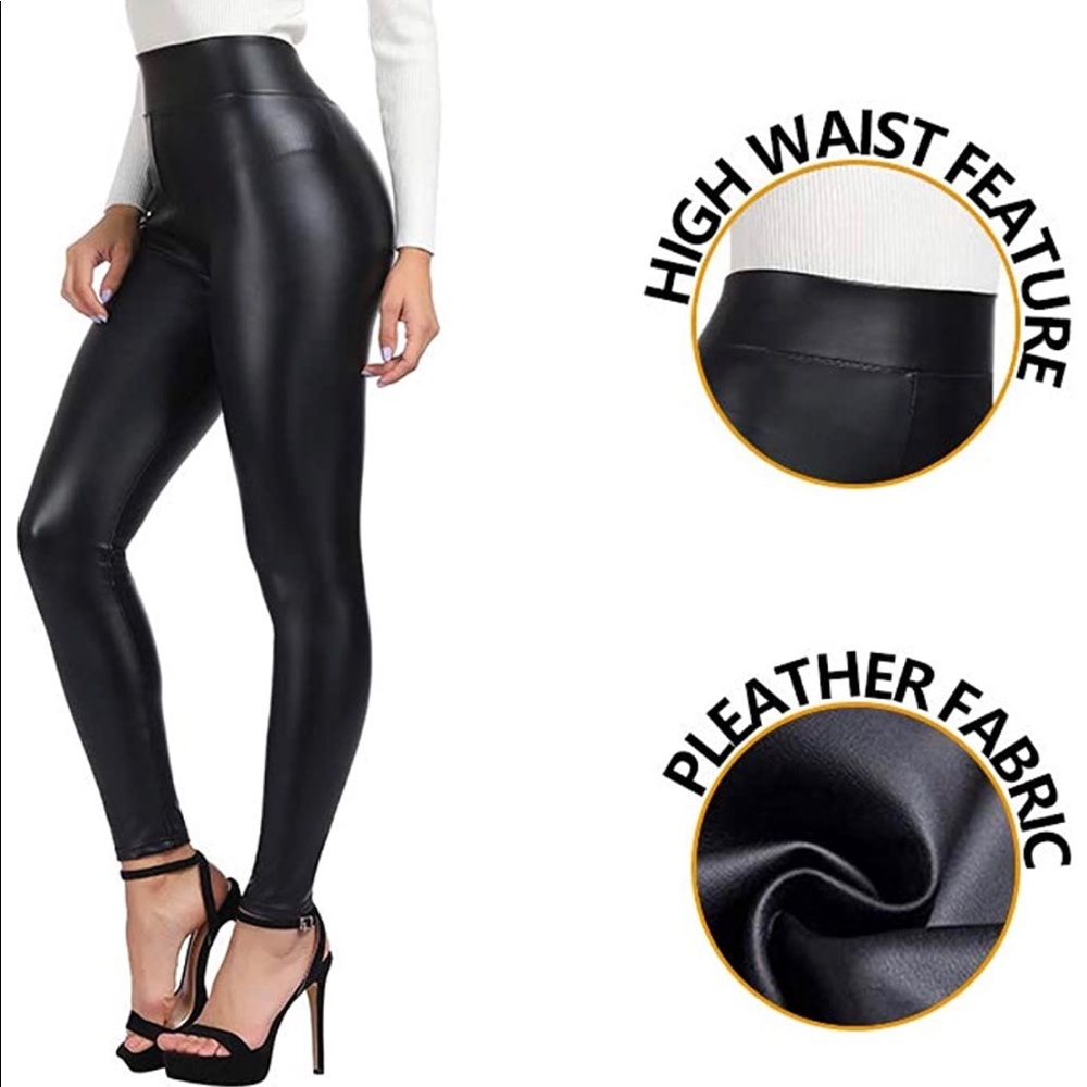 High Waist Pleather Leggings